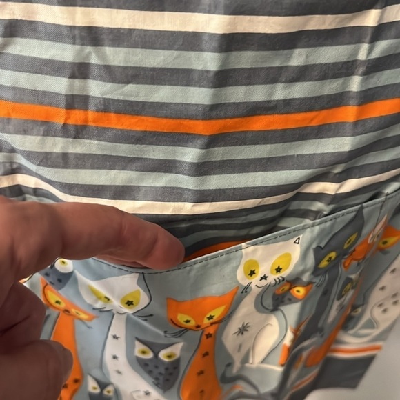 Vintage Halloween Apron Never Worn Cats Owls  Spooky Kitsch 1950s 50s Amazing - Picture 6 of 8